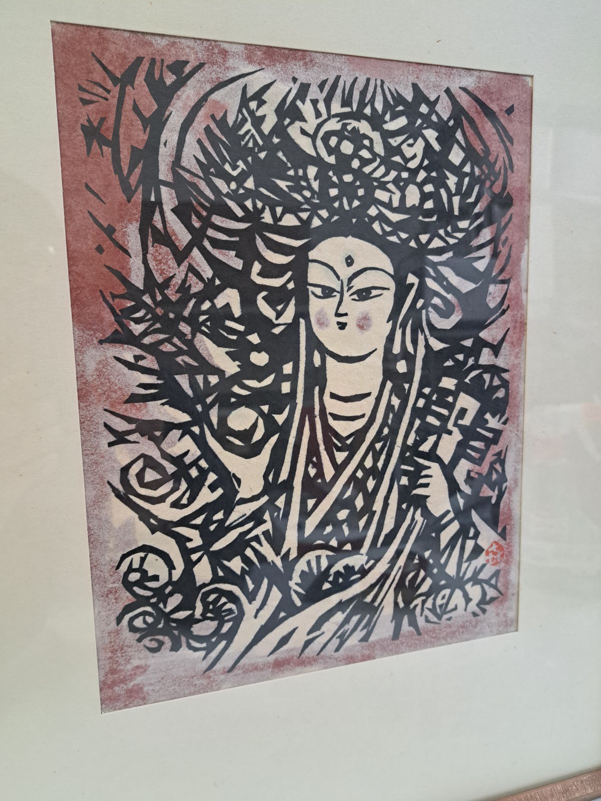 貴重！ 笹島喜平による木版画「弁財天」﻿ 多色刷木版画 - メルカリ