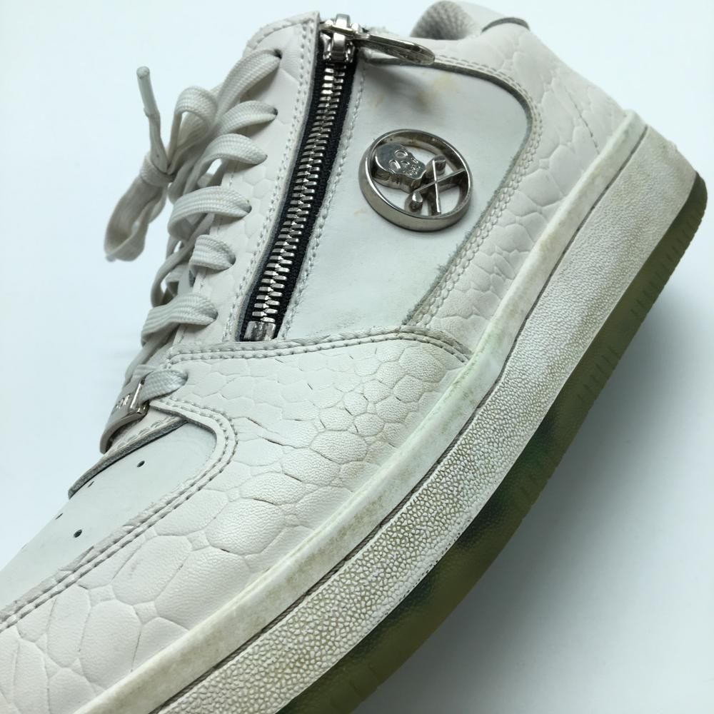 マークアンドロナ ゴルフシューズ 白 MLS-1C-SS01 スカル スパイクレス