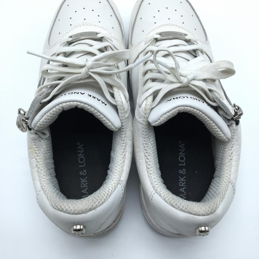 マークアンドロナ ゴルフシューズ 白 MLS-1C-SS01 スカル スパイクレス