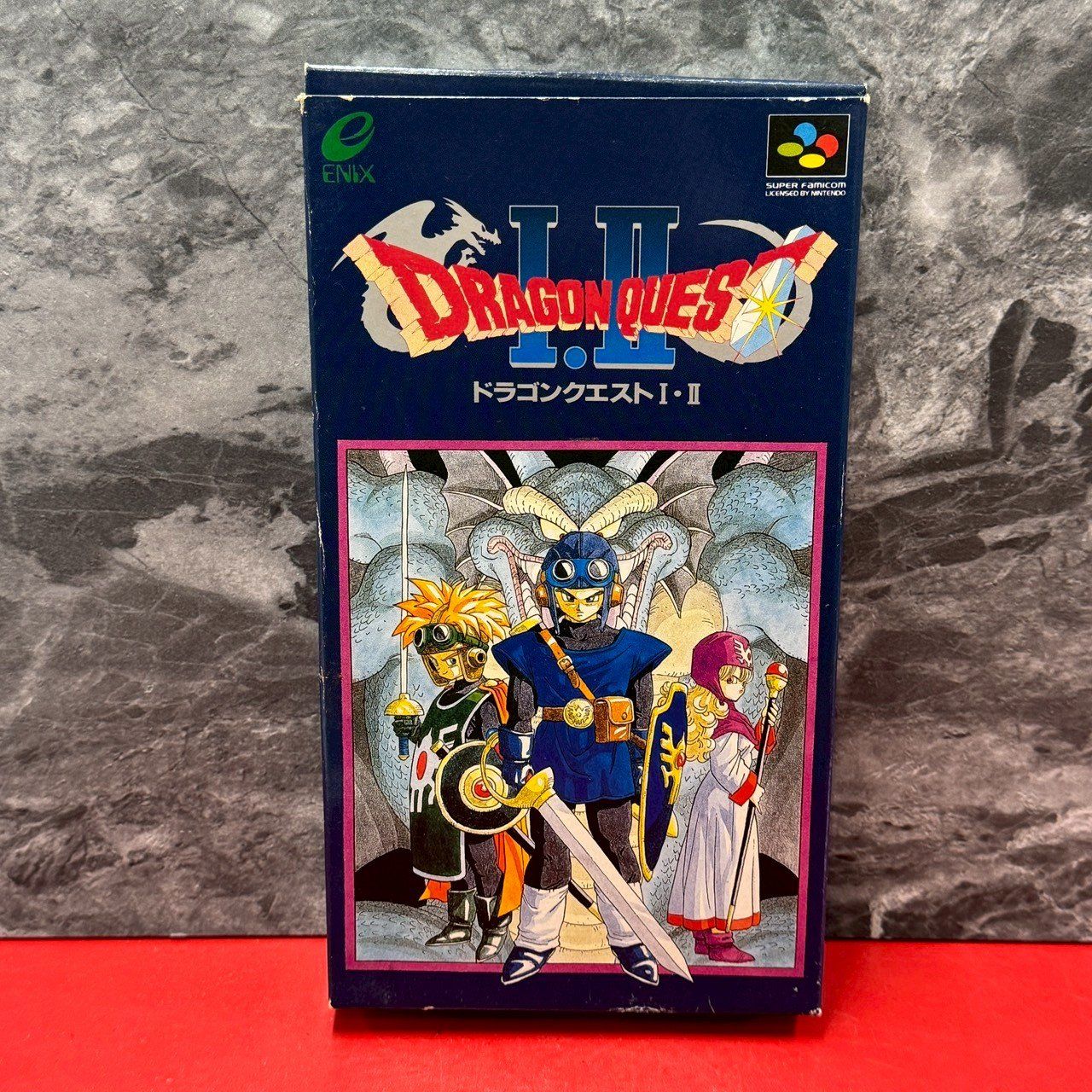 PlayStation 2、Game Boy、スーパーファミコン、ソフト □ドラゴンクエストI・II スーパーファミコンソフト 箱取説付 端子〇