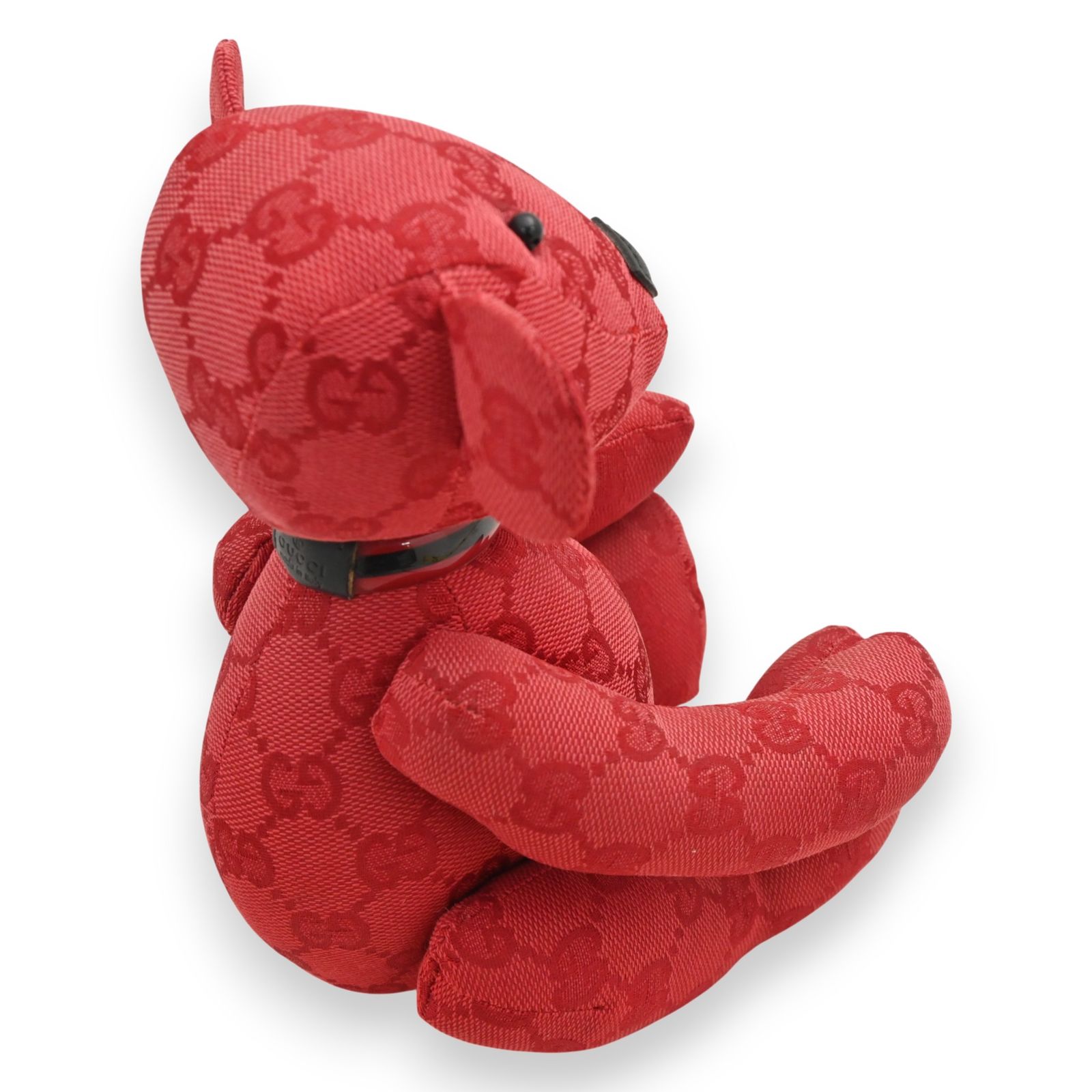 グッチ GGキャンバス テディベア ぬいぐるみ くま レッド Aランク