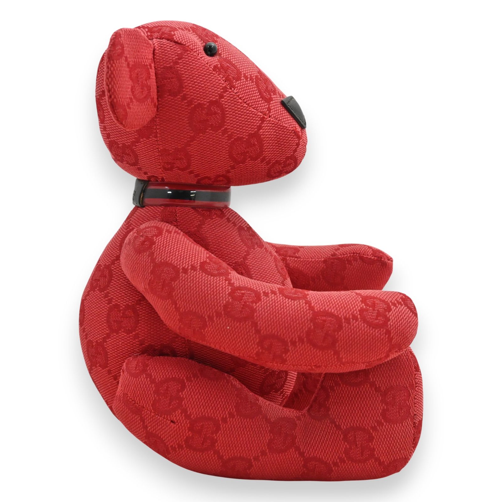 グッチ GGキャンバス テディベア ぬいぐるみ くま レッド Aランク