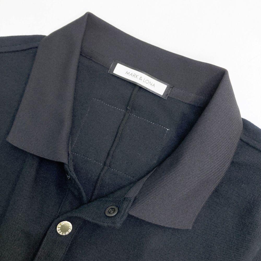 サイズ：48 MARK&LONA マークアンドロナ 半袖ポロシャツ ブラック系