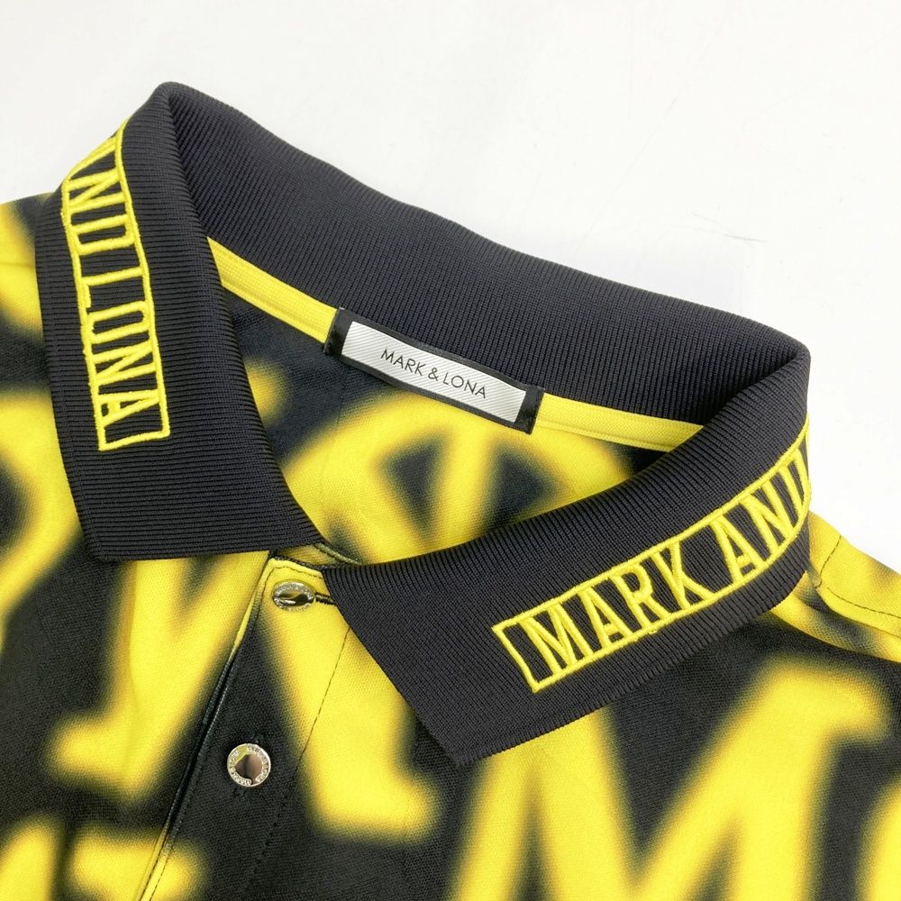 MARK&LONA マークアンドロナ 半袖 ポロシャツ ブラック M/L ゴルフ サイズ：48 MARK&LONA マークアンドロナ 半袖ポロシャツ ブラック系