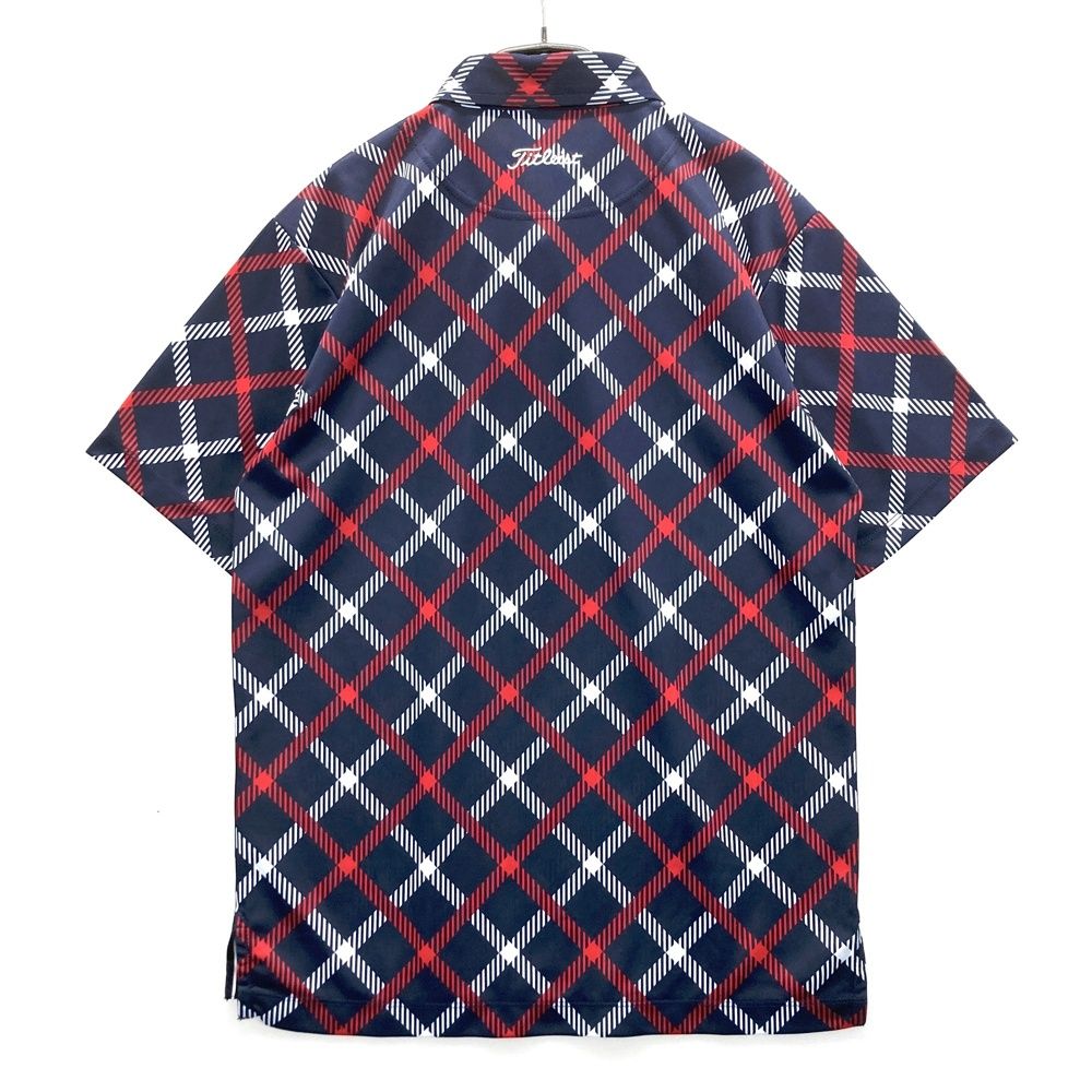 サイズ：L TITLEIST タイトリスト 半袖ポロシャツ ボタンダウン 総柄