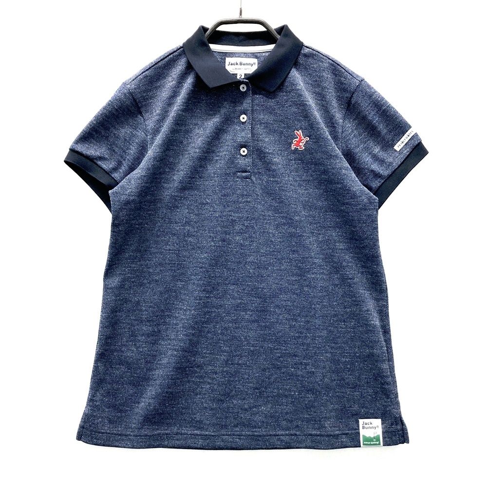サイズ：2 JACK BUNNY ジャックバニー 半袖ポロシャツ ネイビー系