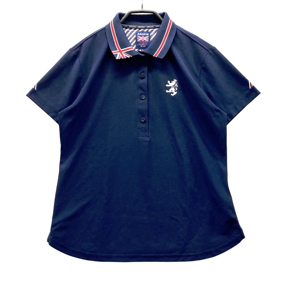 サイズ：L ADMIRAL アドミラル 半袖ポロシャツ ネイビー系