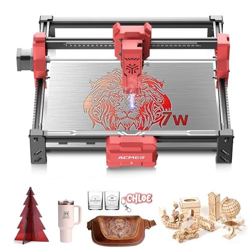 ACMER S2 レーザー彫刻機 7000mW クラス1 高精度ミニ彫刻機 木材、皮革