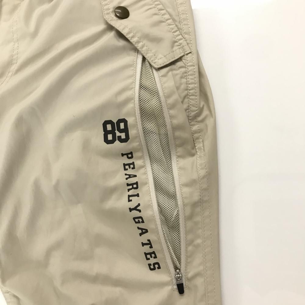 パーリーゲイツ パンツ ライトベージュ 裾ドローコード 蓄熱裏地