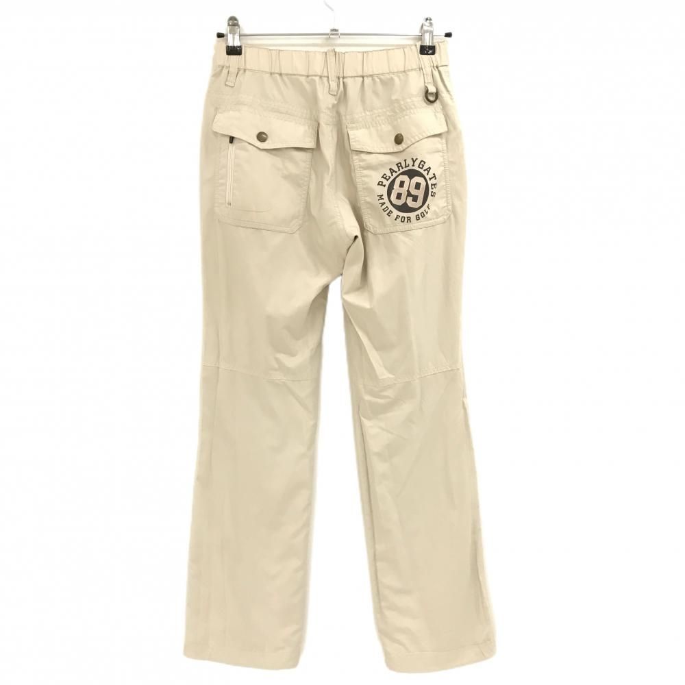 パーリーゲイツ パンツ ライトベージュ 裾ドローコード 蓄熱裏地