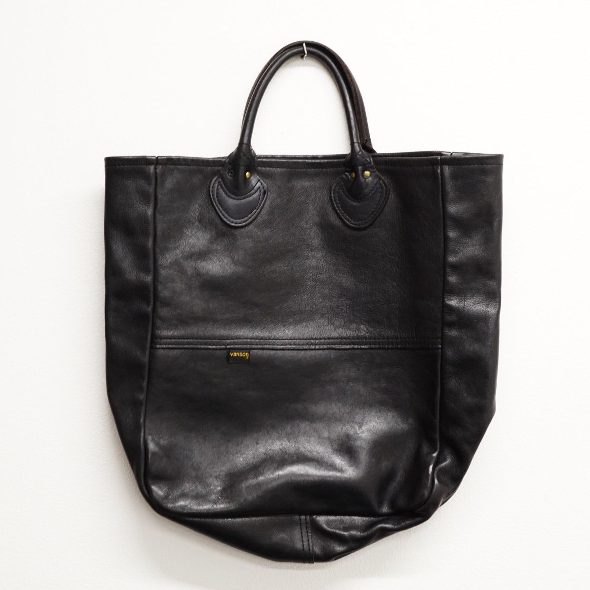 vanson バンソン レザートートバッグ USED品 ブラック メンズ カバン