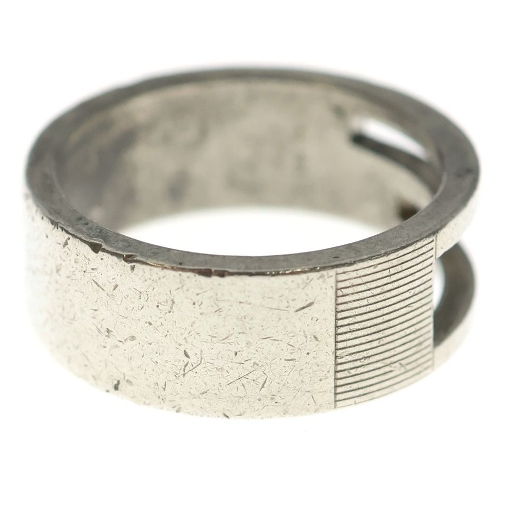 GUCCI (グッチ) ブランデッドG カットアウトロゴ リング シルバー