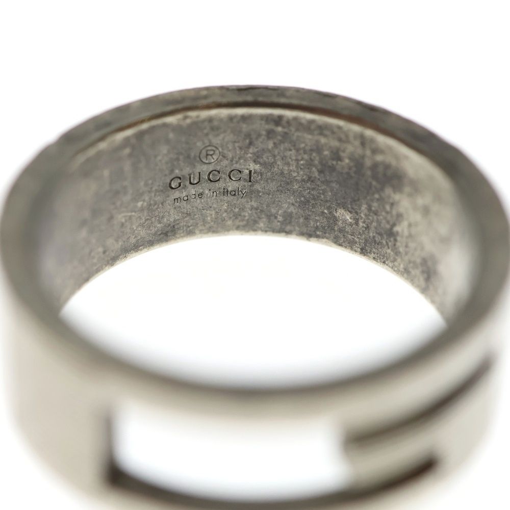 GUCCI (グッチ) ブランデッドG カットアウトロゴ リング シルバー