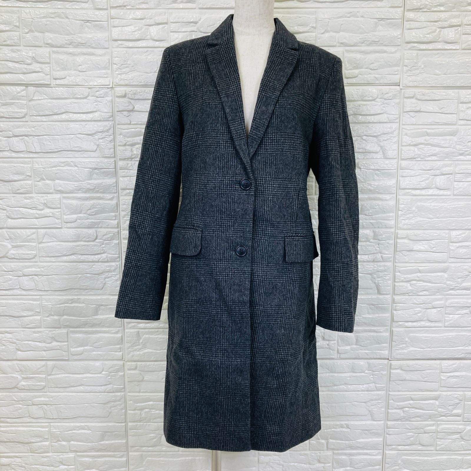 UNIQLO ユニクロ チェスターコート ダークグレー Mサイズ - メルカリ