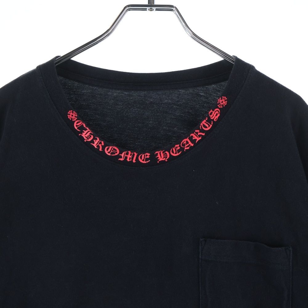 【新品正規品】CHROME HEARTS 長袖Tシャツ　ブラック　ピンク 美品 CHROME HEARTS CH スクリプト ロンT ブラック ピンク BLACK PINK