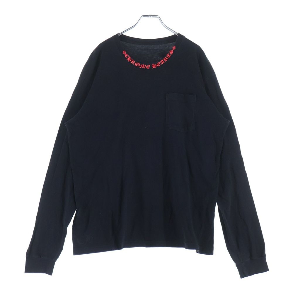 CHROME HEARTS (クロムハーツ) CH L S 1 ネックロゴプリント長袖