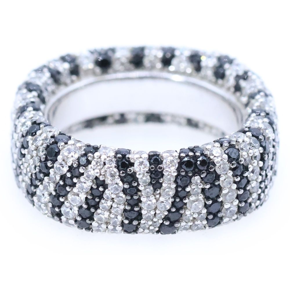 APM MONACO (エーピーエムモナコ) チャンキー ゼブラ リング シルバー