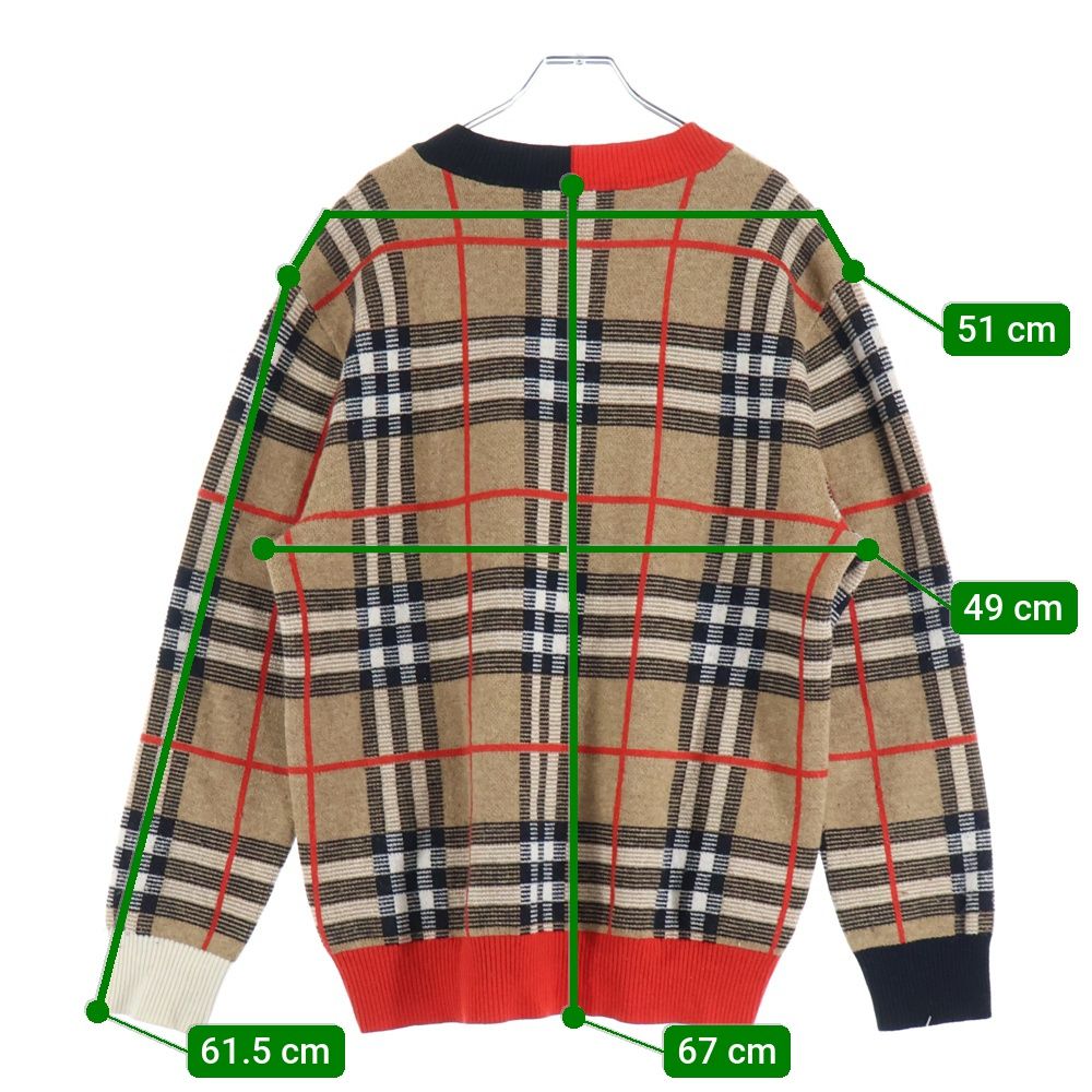 BURBERRY (バーバリー) 20SS Check Merio Wool Jacquard Sweater ノバ