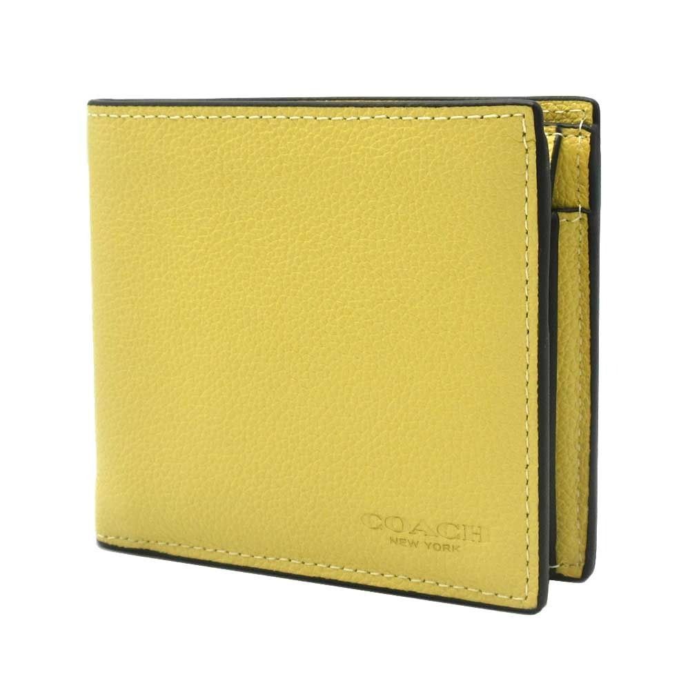新品】コーチ 財布 二つ折り財布 (小銭入れ有り) COACH レザー ロゴ