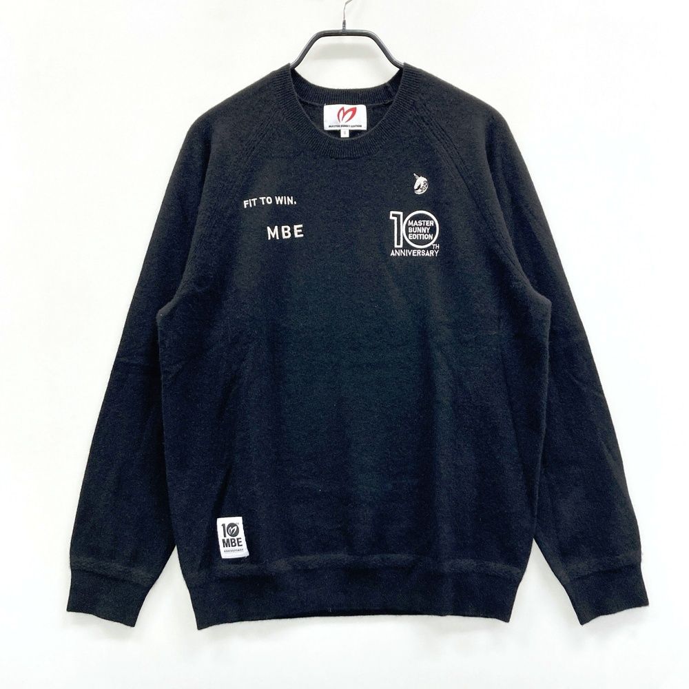 カシミヤ100% マスターバニー　ニット　黒　 L〜XL相当 ブラック　セーター 上田桃子プロコラボカラーあり】カシミヤクルーネックニットプル