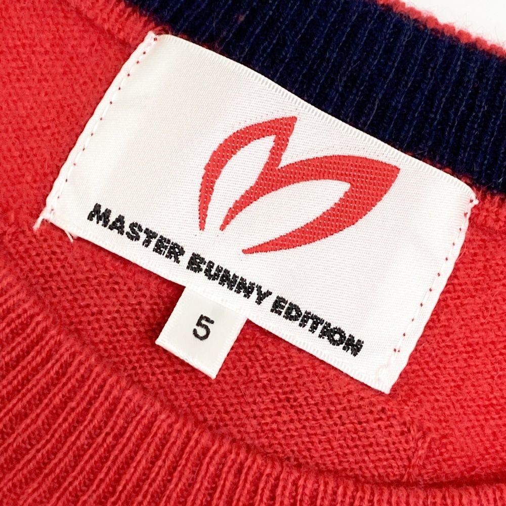 MASTER BUNNY EDITION セーター サイズ5 レッド サイズ：5 MASTER BUNNY EDITION マスターバニーエディション カシミヤ