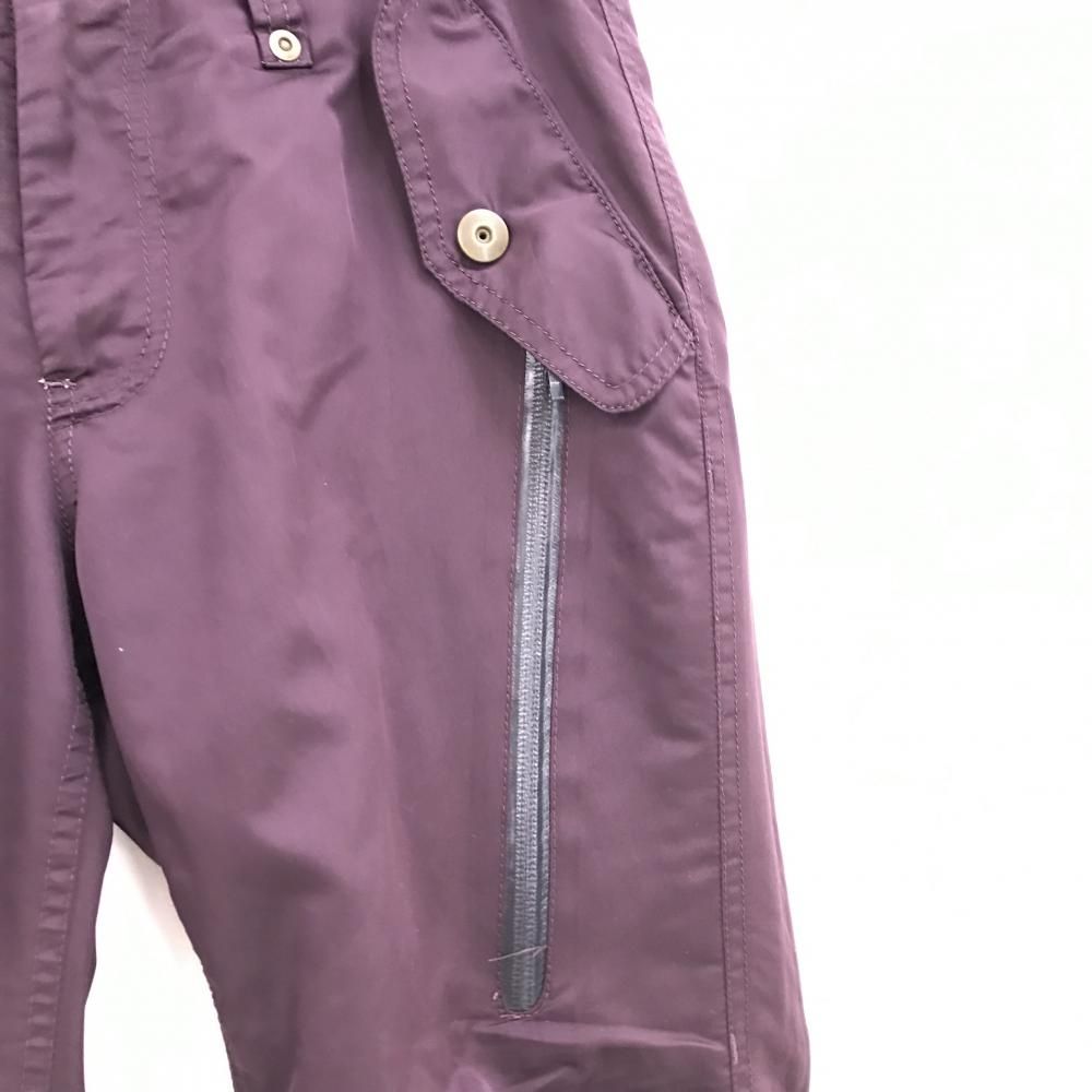 パーリーゲイツ パンツ パープル 蓄熱裏地 裾ドローコード レディース