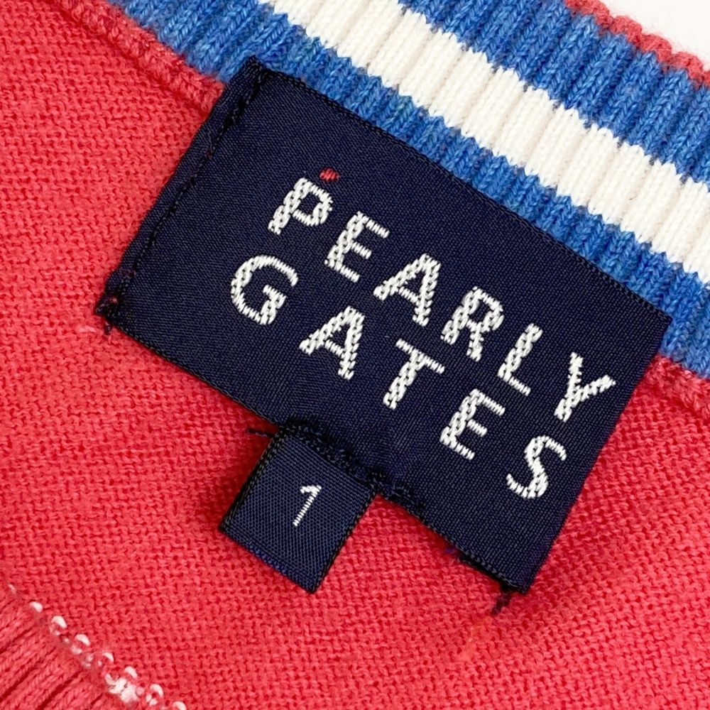 サイズ：1 PEARLY GATES パーリーゲイツ カシミヤ混 ニットセーター