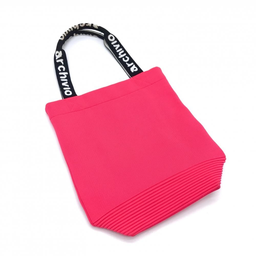 美品】アルチビオ カートバッグ ピンク×黒 ニット 持ち手ロゴ ゴルフ