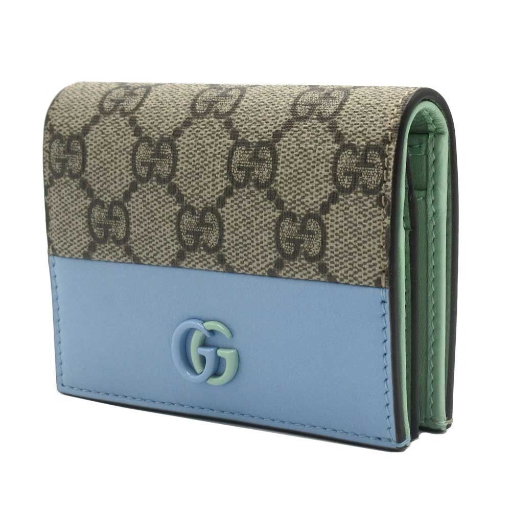 新品】グッチ カードケース 財布 GUCCI GGマーモント GGスプリーム 二