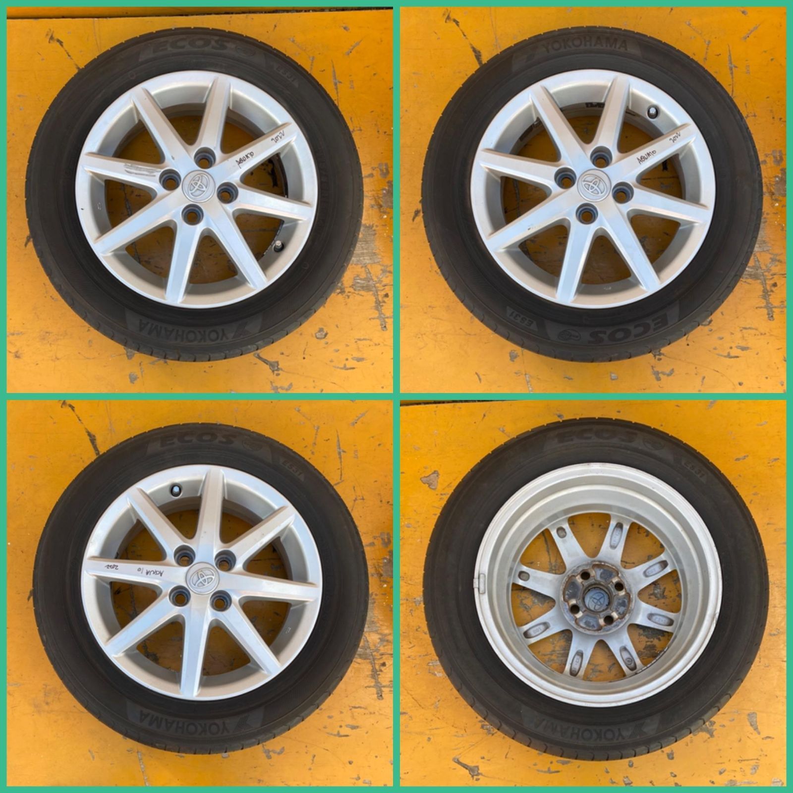 ZT-6603] 4本 4穴 TOYOTA トヨタ アルミホイール 15X5J AHX 39 CG 31