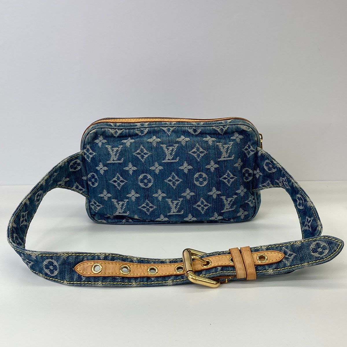 LOUIS VUITTON ルイ・ヴィトン モノグラム デニム バムバッグ ウエスト