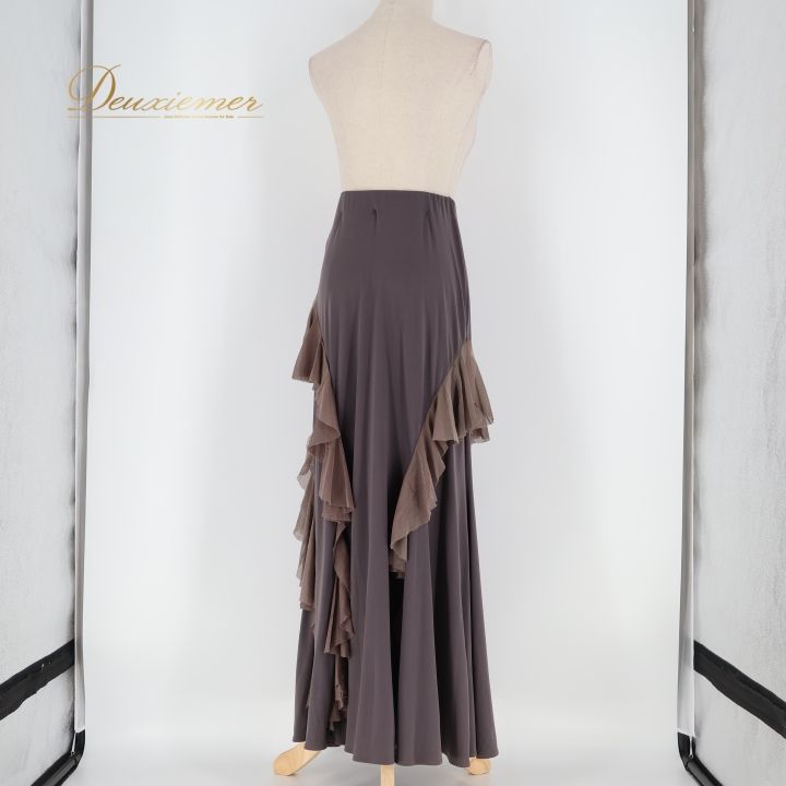 社交ダンス 衣装 スカート ブラウン系 グレイ系 チャコット Chacott