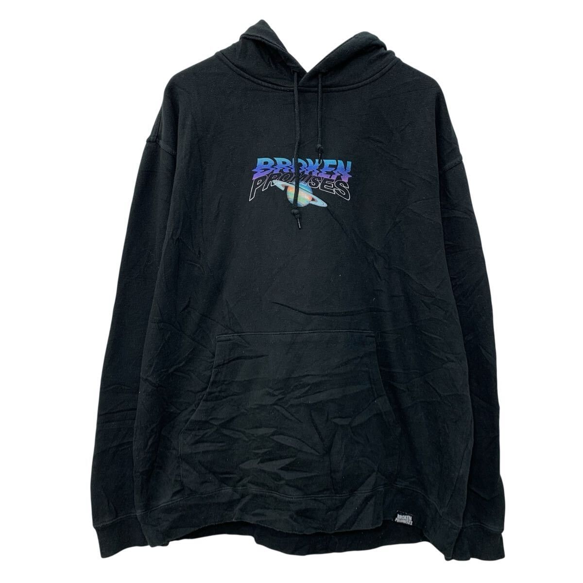 BROKEN PROMISES プリントスウェット パーカー LARGE ブラック 