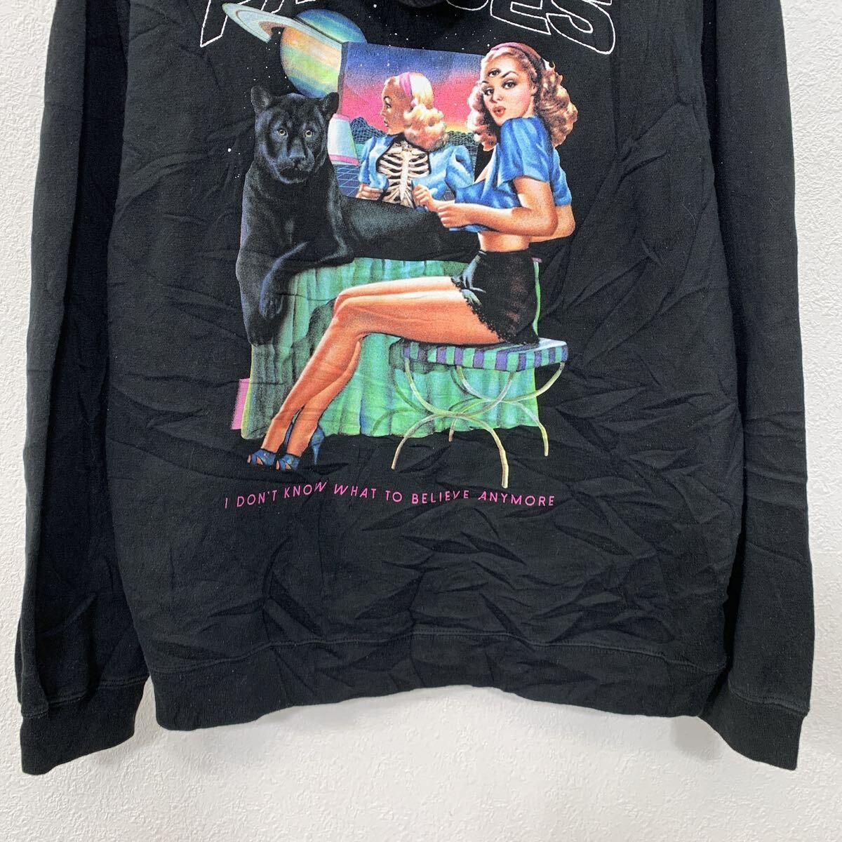 BROKEN PROMISES プリントスウェット パーカー LARGE ブラック 