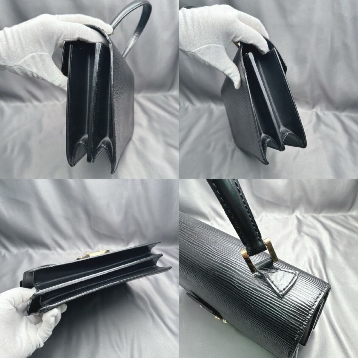 鑑定済 ルイヴィトン ハンドバッグ コンコルド エピ ノワール ブラック 黒 鑑定済 ルイヴィトン ハンドバッグ コンコルド エピ ノワール ブラック 黒