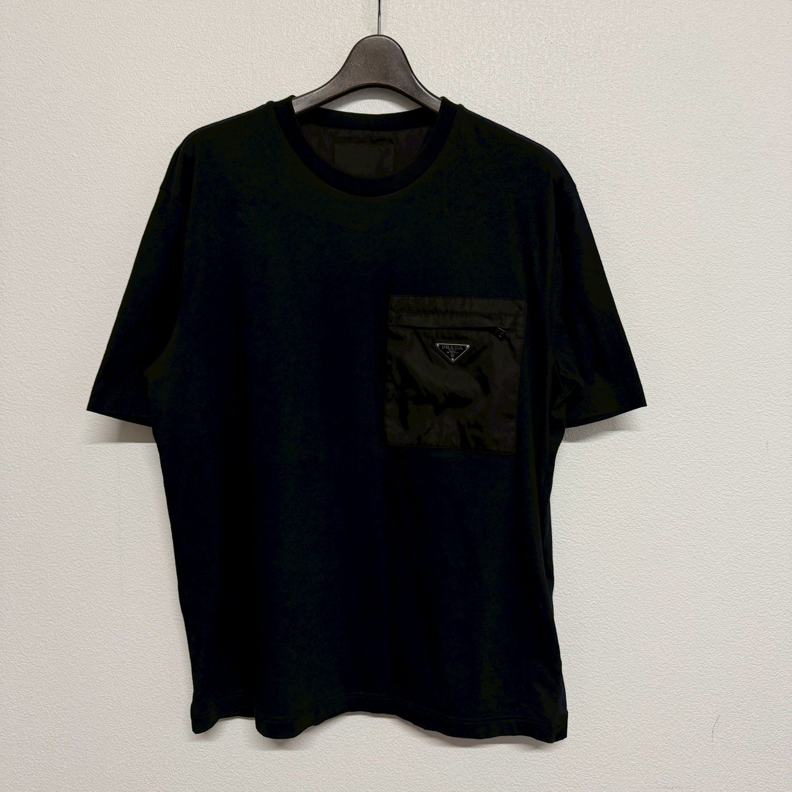 PRADA プラダ トライアングル ロゴ プレート 黒 ブラック 半袖 Tシャツ 