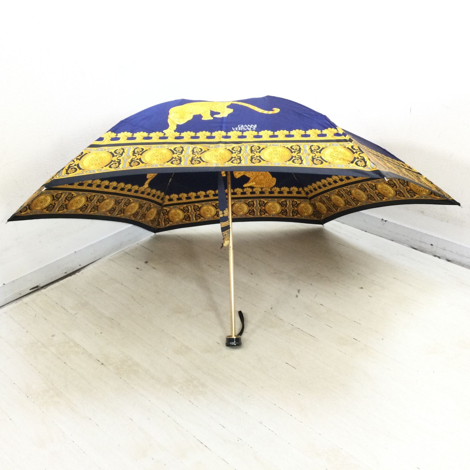 GIANNI VERSACE ジャンニヴェルサーチ 折りたたみ 傘 レオパード