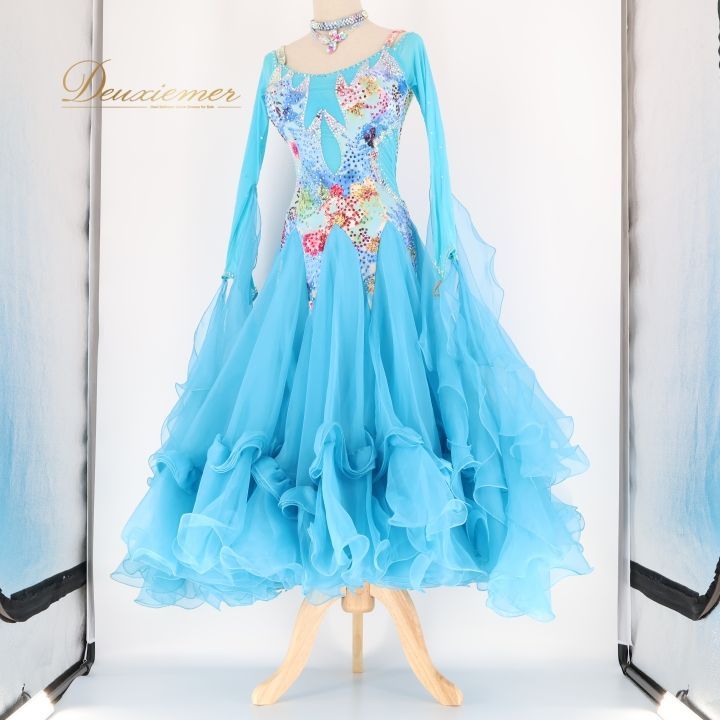 社交ダンス 衣装 スタンダードドレス ドレス ワンピース スタンダード