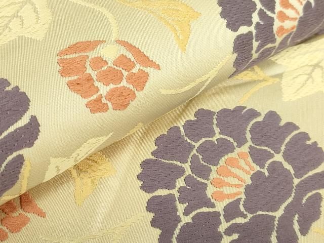 平和屋本店○極上 俵屋 人間国宝 喜多川平朗 有職織物 六通柄袋帯 唐織