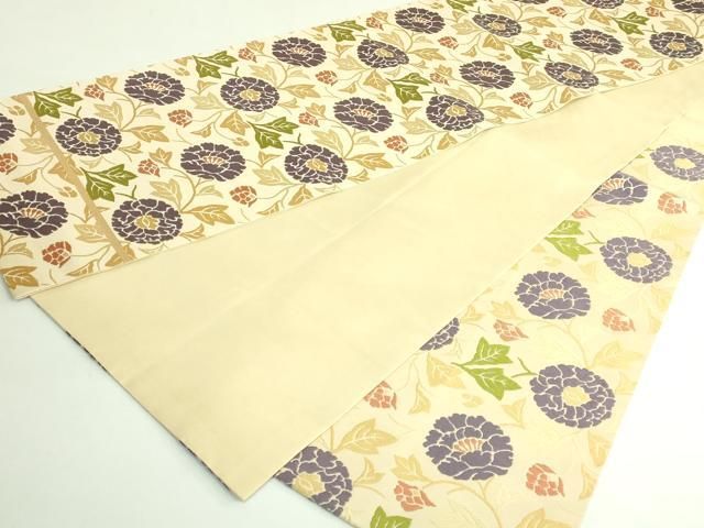 平和屋本店○極上 俵屋 人間国宝 喜多川平朗 有職織物 六通柄袋帯 唐織