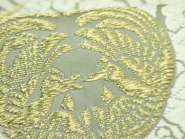 平和屋本店●極上　山口美術織物　皇室　伊勢神宮御用　西陣織　六通柄袋帯　唐織　雲立涌丸文　金糸　逸品　DZAB3925kh6 平和屋本店○極上 山口美術織物 皇室 伊勢神宮御用 西陣織 太鼓柄袋帯