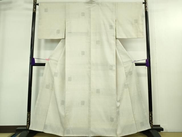平和屋本店▽極上　白鷹お召　単衣　110亀甲　麻の葉　逸品　未使用　DZAA5224kh5 平和屋本店□極上 白鷹お召 単衣 110亀甲 麻の葉 逸品 未使用