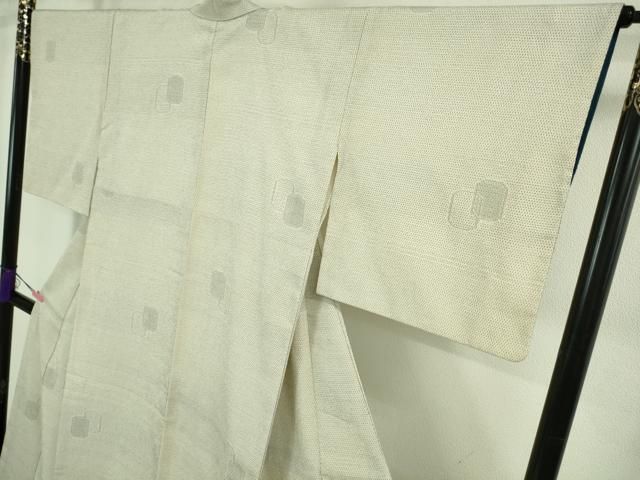 平和屋本店○極上 白鷹お召 置賜紬 110亀甲 証紙付き 逸品 DZAB4063kh6