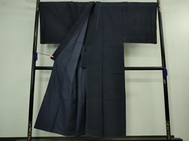 平和屋本店○極上 男性 本場結城紬 重要無形文化財 杢 小倉商店謹製