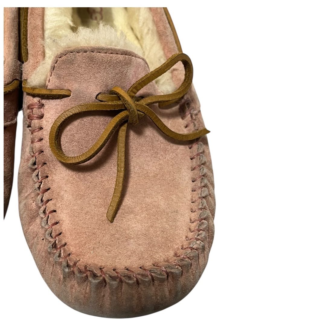 アグ UGG ムートンモカシン ピンク 24cm - メルカリ