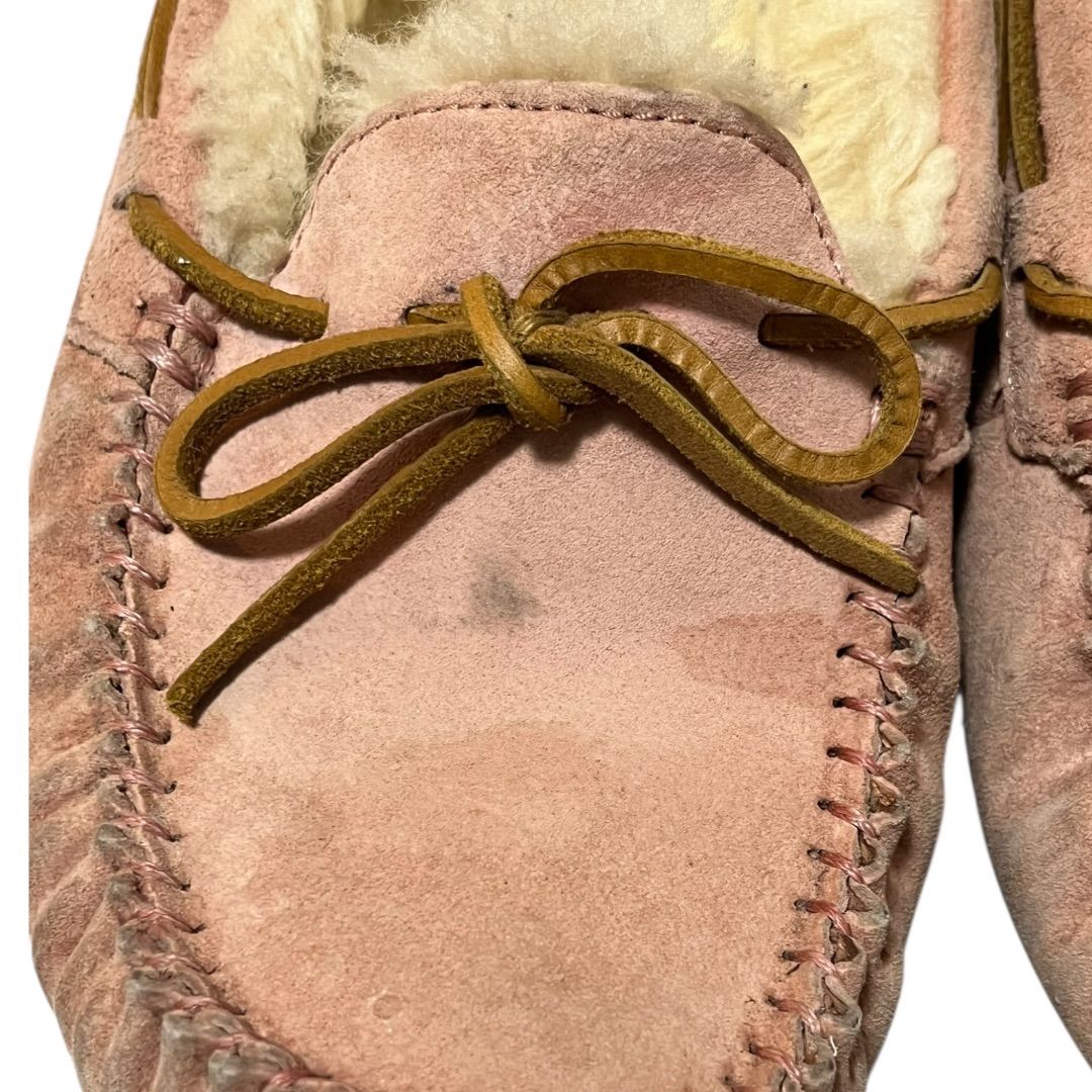 アグ UGG ムートンモカシン ピンク 24cm - メルカリ