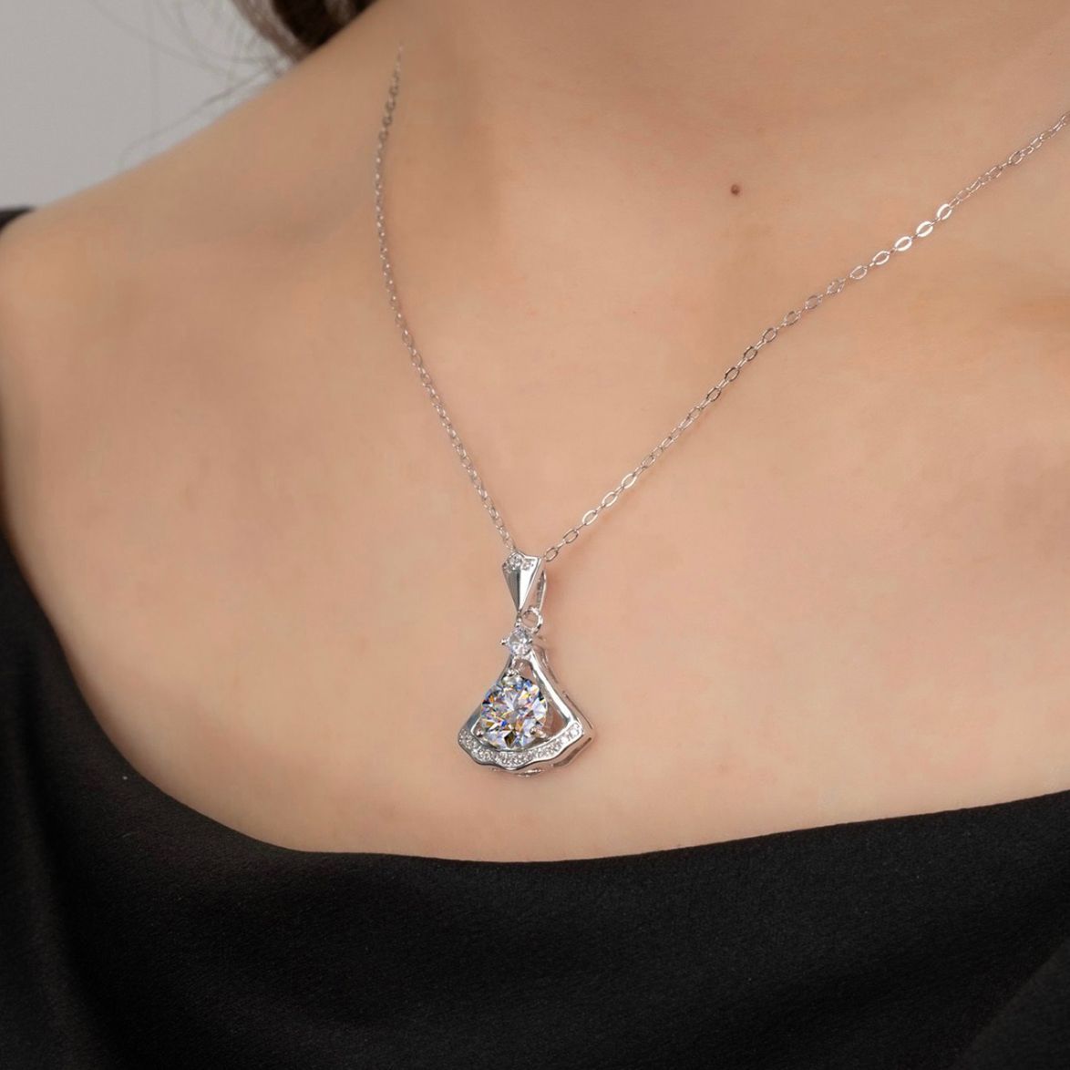 最高品質✨ハイクオリティ✨モアサナイト シルバー ネックレス至高