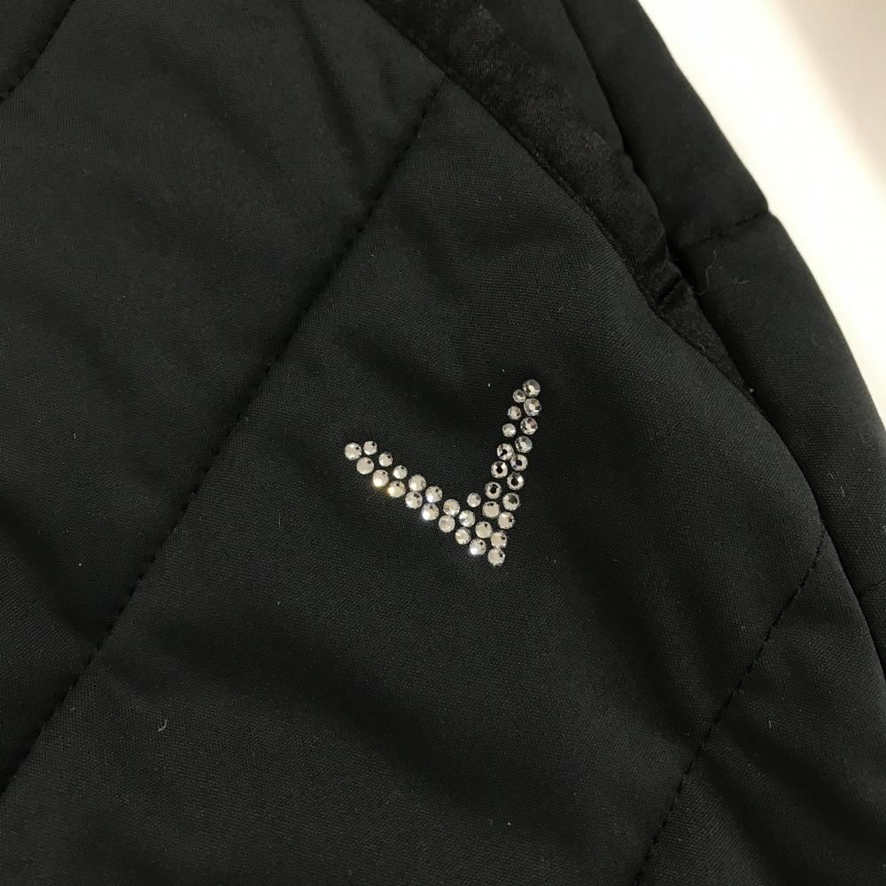 キャロウェイ レッドレーベル 中綿スカート 黒 ラインストーンロゴ