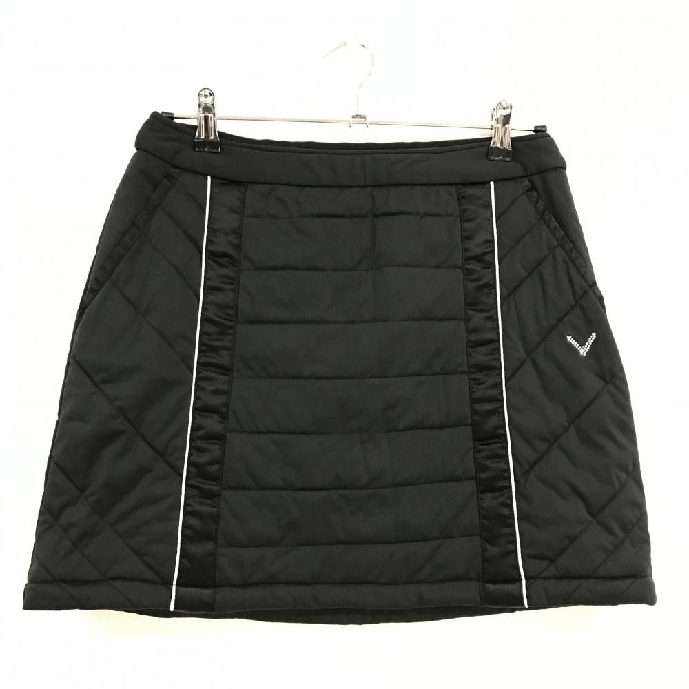 Callaway キャロウェイ　レディース　スカート　レッドレーベル　L 黒 キャロウェイ レッドレーベル 中綿スカート 黒 ラインストーンロゴ
