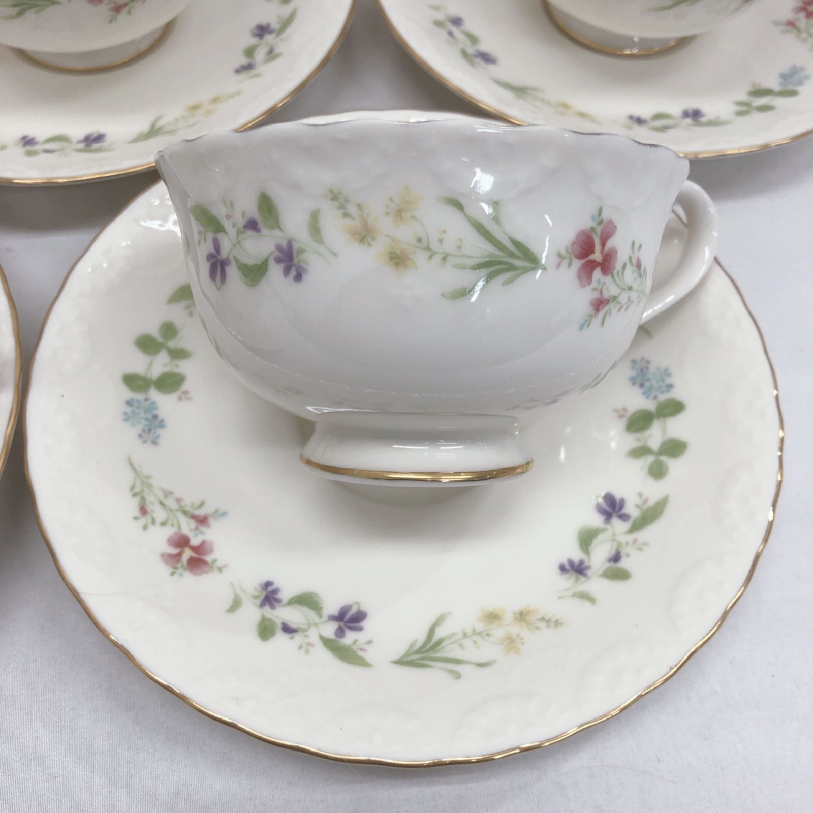 ノリタケ コンテンポラリー ペアカップ＆ソーサー 5客/プレートセット